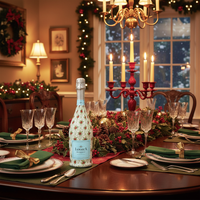 Thumbnail for Beau Bottles Limited Edition Scalloped Christmas Berries- Prosecco Collection