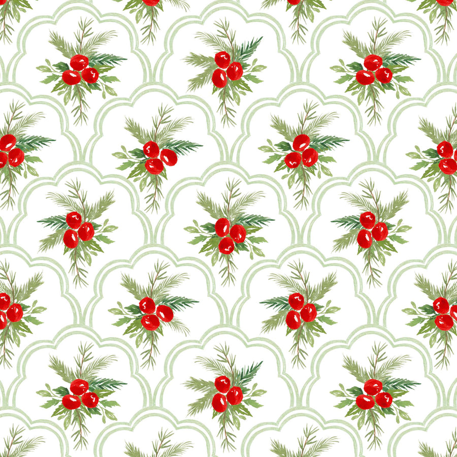 Beau Bottles Limited Edition Scalloped Christmas Berries - Champagne Collection