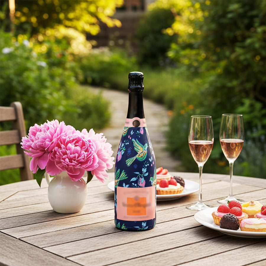 Beau Bottles x Sheridan French Collection -  Indigo Songbird - Champagne Collection