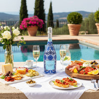 Thumbnail for Beau Bottle x Sheridan French Collection - Navy Jardin - Prosecco Collection