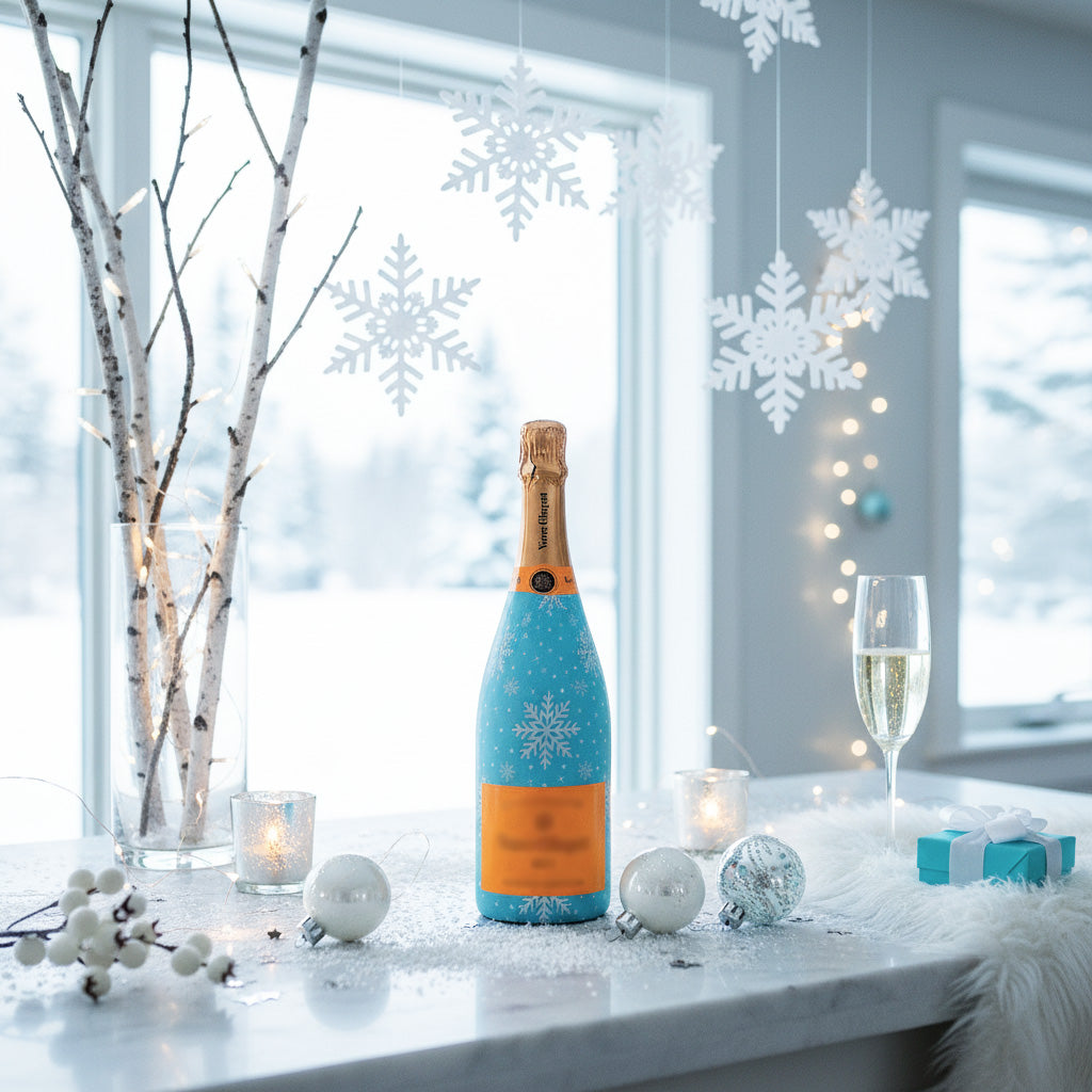 Beau Bottles Snowflakes- Champagne Collection