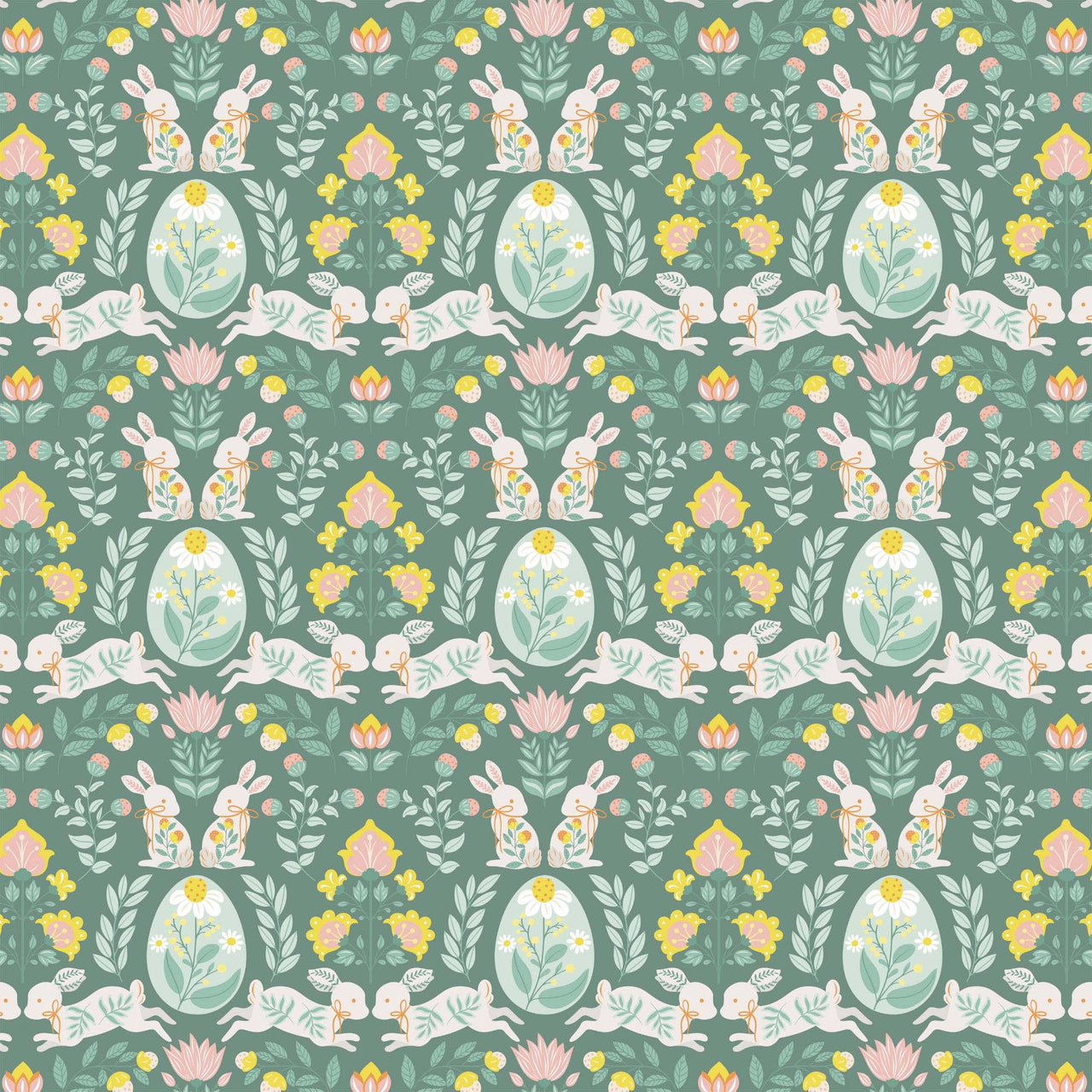 Spring Folk Bunnies Bottle Wrap on La Marca Prosecco