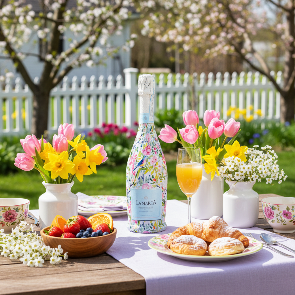 Springtime Serenade Bottle Wrap on La Marca Prosecco