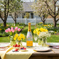 Thumbnail for Springtime Serenade Bottle Wrap on Champagne Bottle