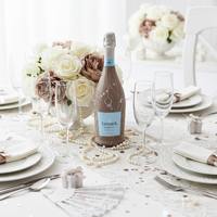 Thumbnail for Taupe Pearls and Prosecco Bottle Wrap on La Marca Prosecco