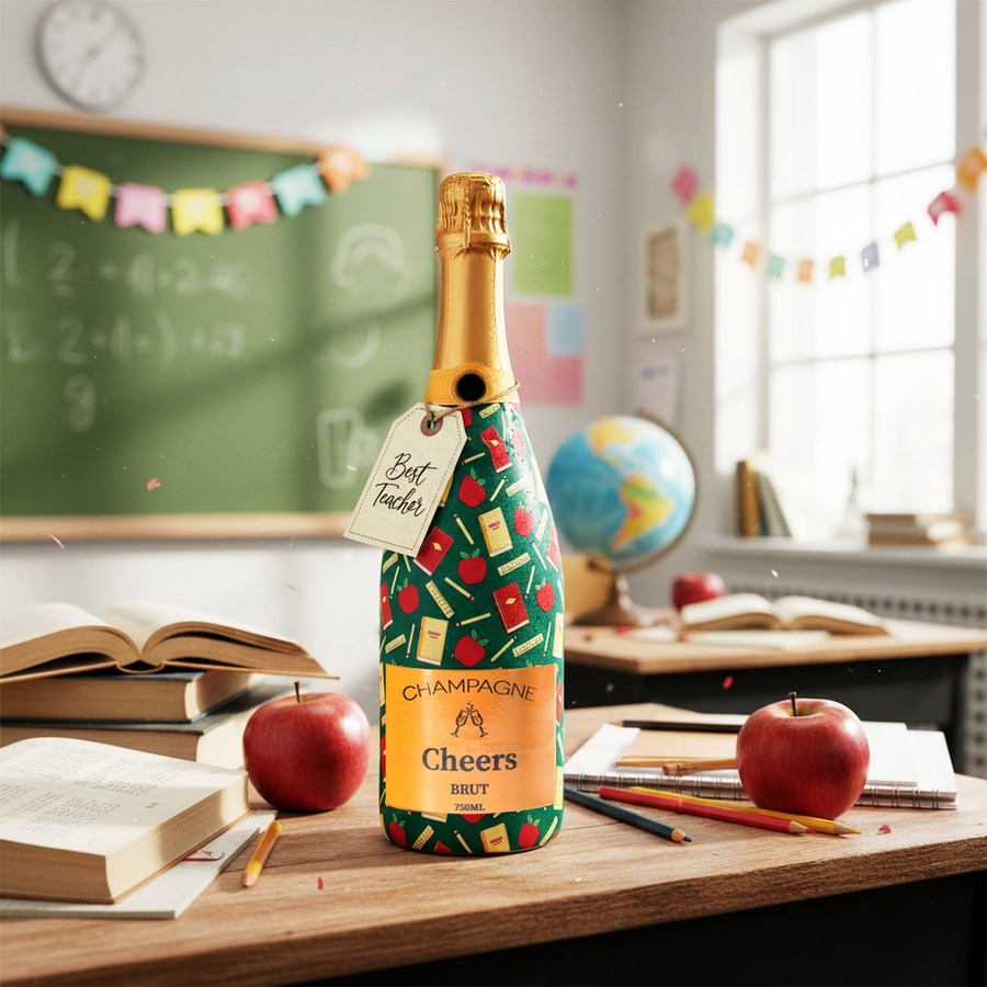 Teacher's Pet Champagne Bottle Wrap