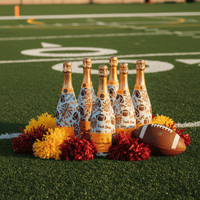 Thumbnail for Red and Yellow Game Day Bottle Wrap on Champagne Bottle