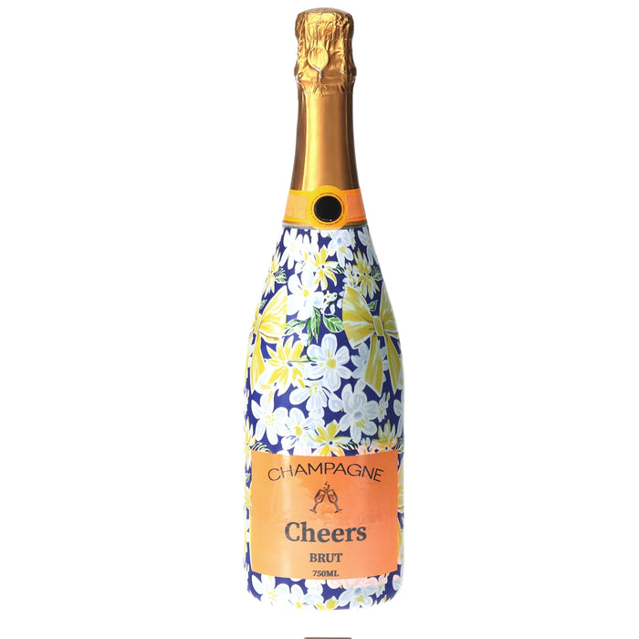 Summer Daisies Champagne Bottle Wrap — 360 view