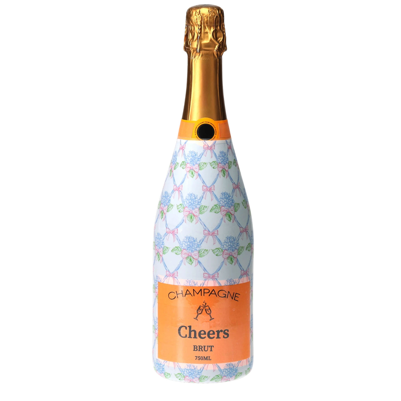 Hydrangea Lattice Champagne Bottle Wrap