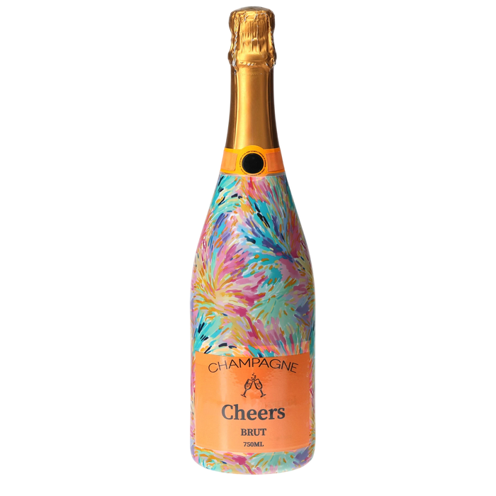 Pastel Celebration Champagne Bottle Wrap — 360 view