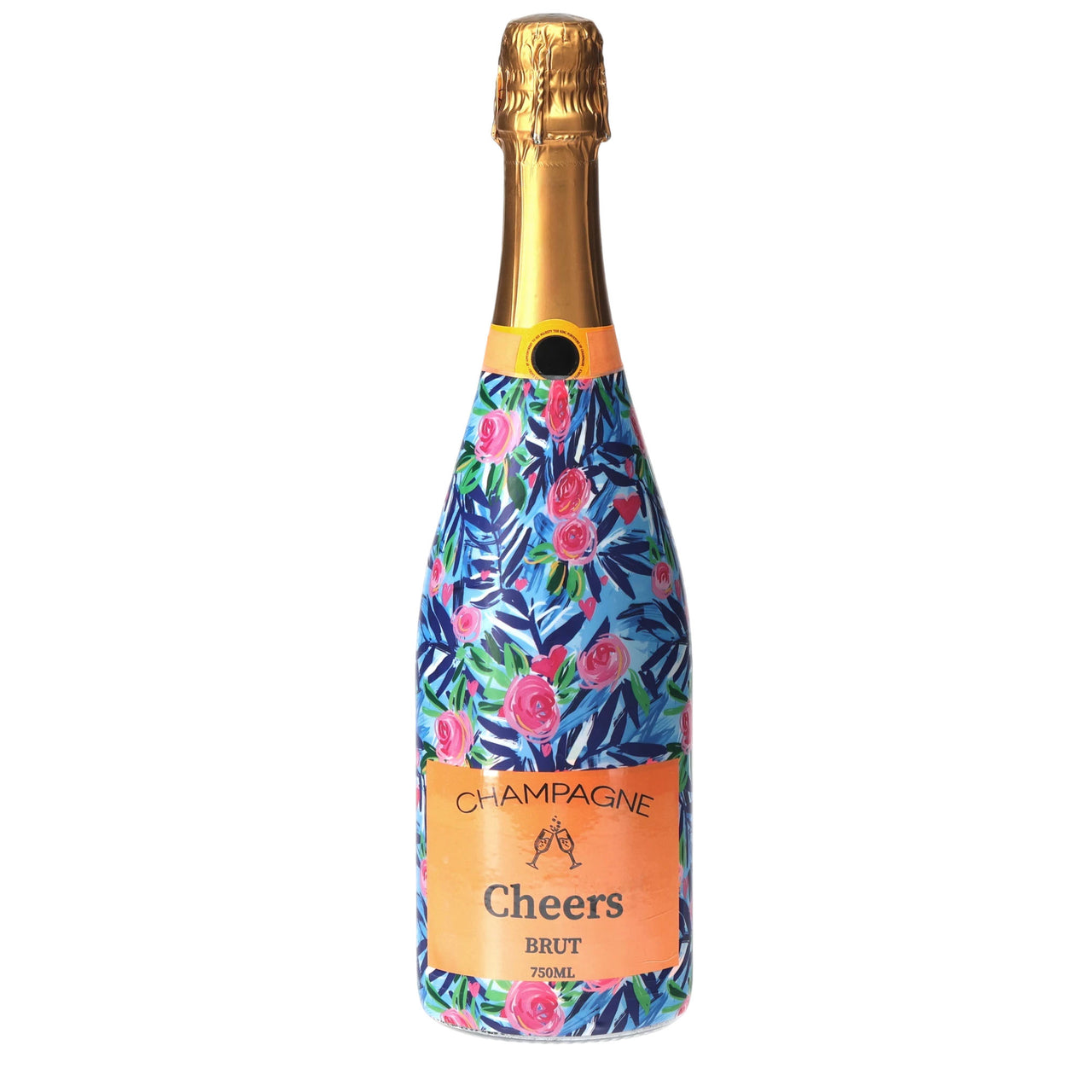 Preppy Roses with Love Champagne Bottle Wrap