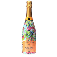 Thumbnail for Pink Key West Cottage Champagne Bottle Wrap