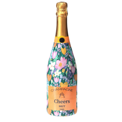 Preppy Southern Spring Champagne Bottle Wrap