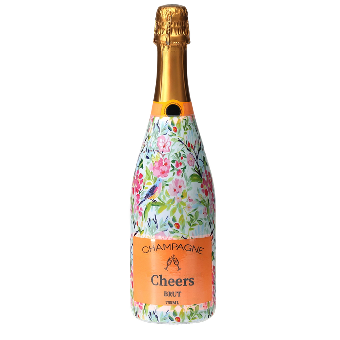 Springtime Serenade Champagne Bottle Wrap — 360 view