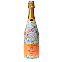 Thumbnail for Springtime Serenade Champagne Bottle Wrap bottle wrap on a Veuve Clicquot champagne bottle