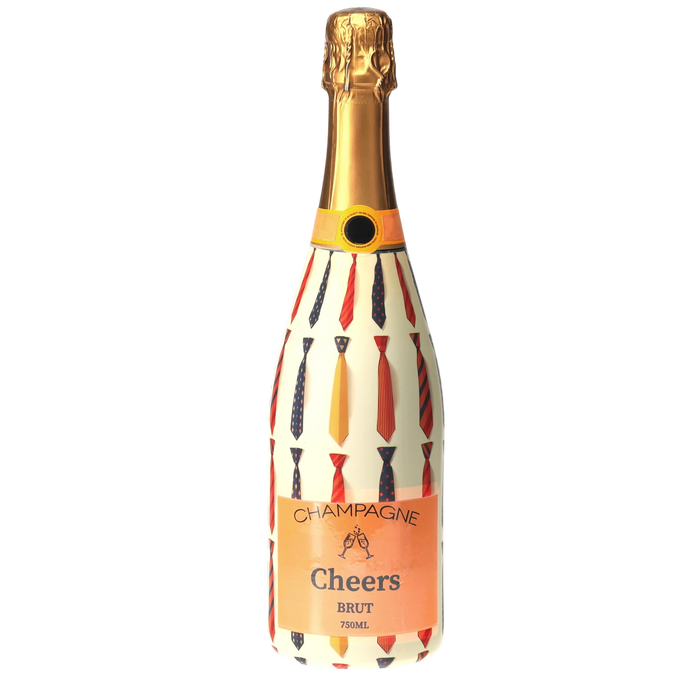 Large Ties Champagne Bottle Wrap — 360 view