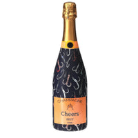 Thumbnail for Fishing Hooks Champagne Bottle Wrap bottle wrap on a Veuve Clicquot champagne bottle