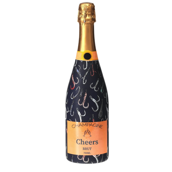 Fishing Hooks Champagne Bottle Wrap