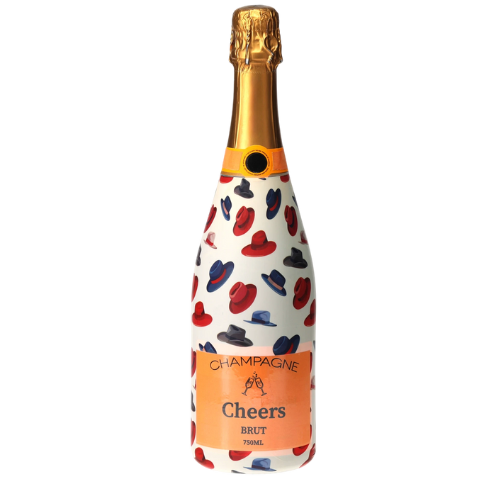Fedora Champagne Bottle Wrap — 360 view