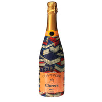 Thumbnail for Library Champagne Bottle Wrap bottle wrap on a Veuve Clicquot champagne bottle