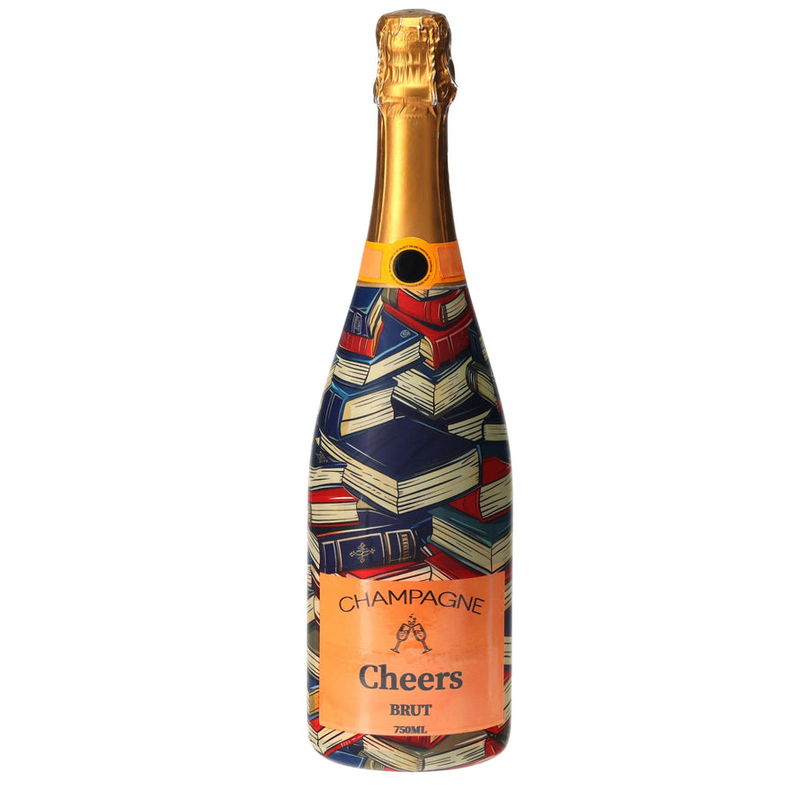 Library Champagne Bottle Wrap bottle wrap on a Veuve Clicquot champagne bottle