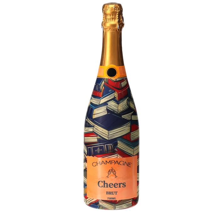 Library Champagne Bottle Wrap — 360 view