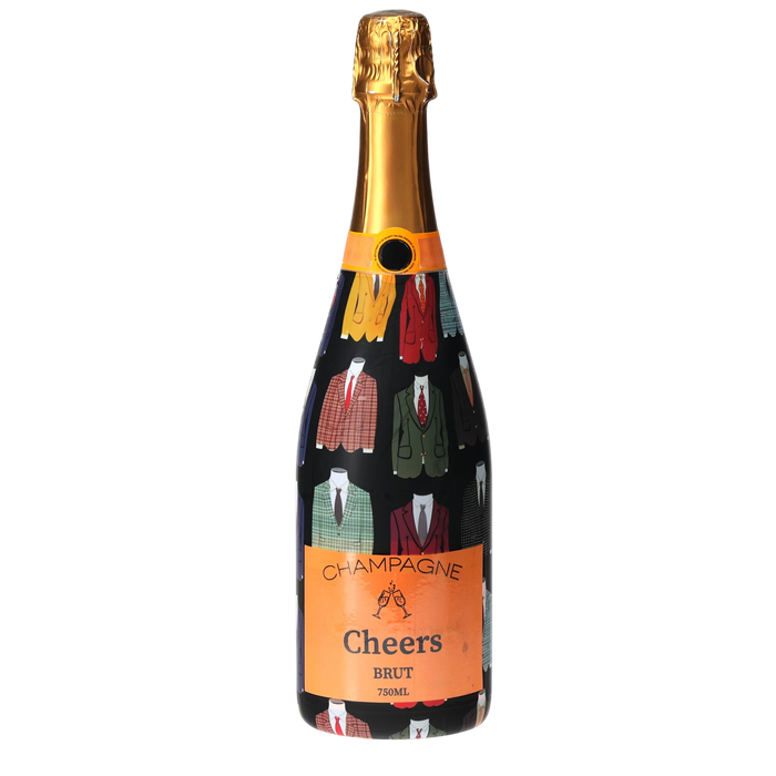 Suits Champagne Bottle Wrap — 360 view