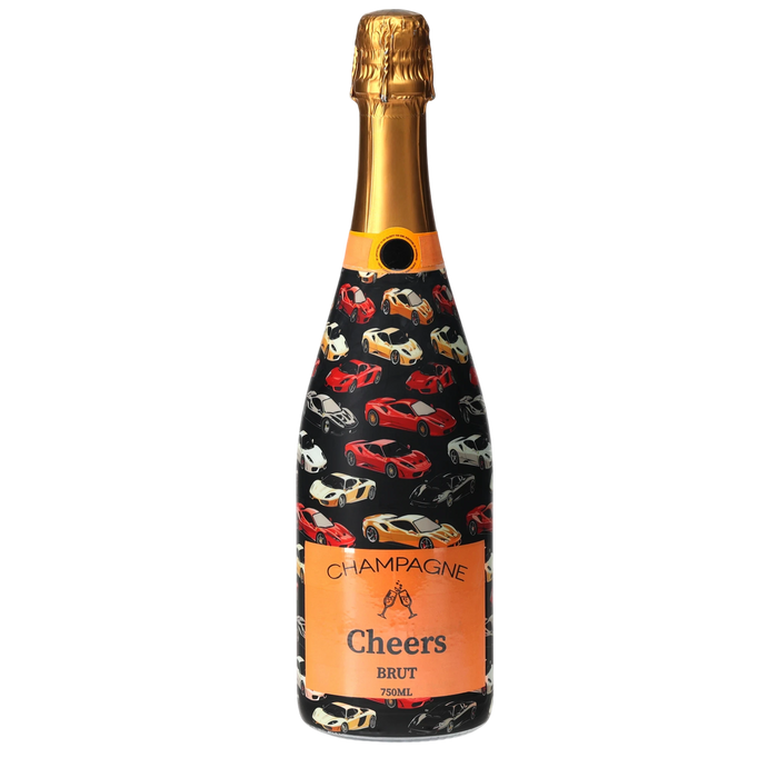 Vroom Vroom Champagne Bottle Wrap — 360 view