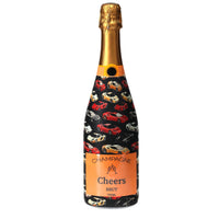 Thumbnail for Vroom Vroom Champagne Bottle Wrap bottle wrap on a Veuve Clicquot champagne bottle