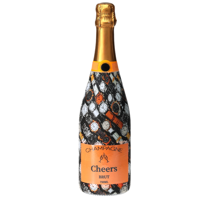 Watches Champagne Bottle Wrap — 360 view