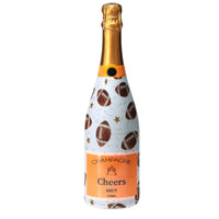 Thumbnail for Footballs Champagne Bottle Wrap bottle wrap on a Veuve Clicquot champagne bottle