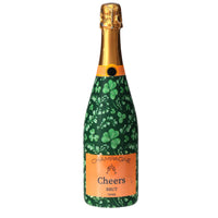 Thumbnail for Limited Edition Clover & Charm Champagne Bottle Wrap bottle wrap on a Veuve Clicquot champagne bottle