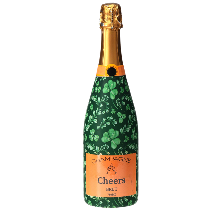 Limited Edition Clover & Charm Champagne Bottle Wrap — 360 view