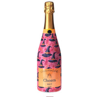 Thumbnail for Preppy Halloween Witch Hats Champagne Bottle Wrap