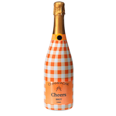 Orange & White Gingham  Champagne