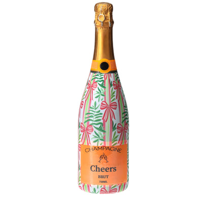 Bows of Joy Champagne Bottle Wrap