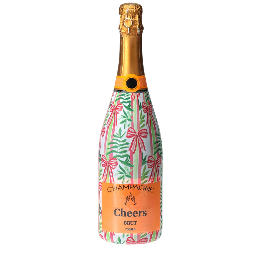 Bows of Joy Champagne Bottle Wrap