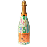 Thumbnail for Timeless Christmas Trees Champagne Bottle Wrap