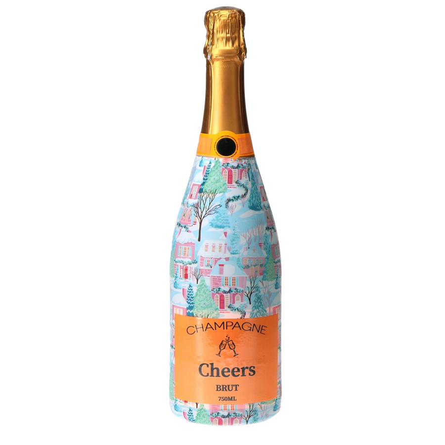 Home for the Holidays Champagne Bottle Wrap