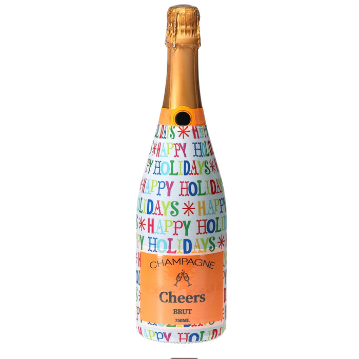 Home for the Holidays Champagne Bottle Wrap — 360 view