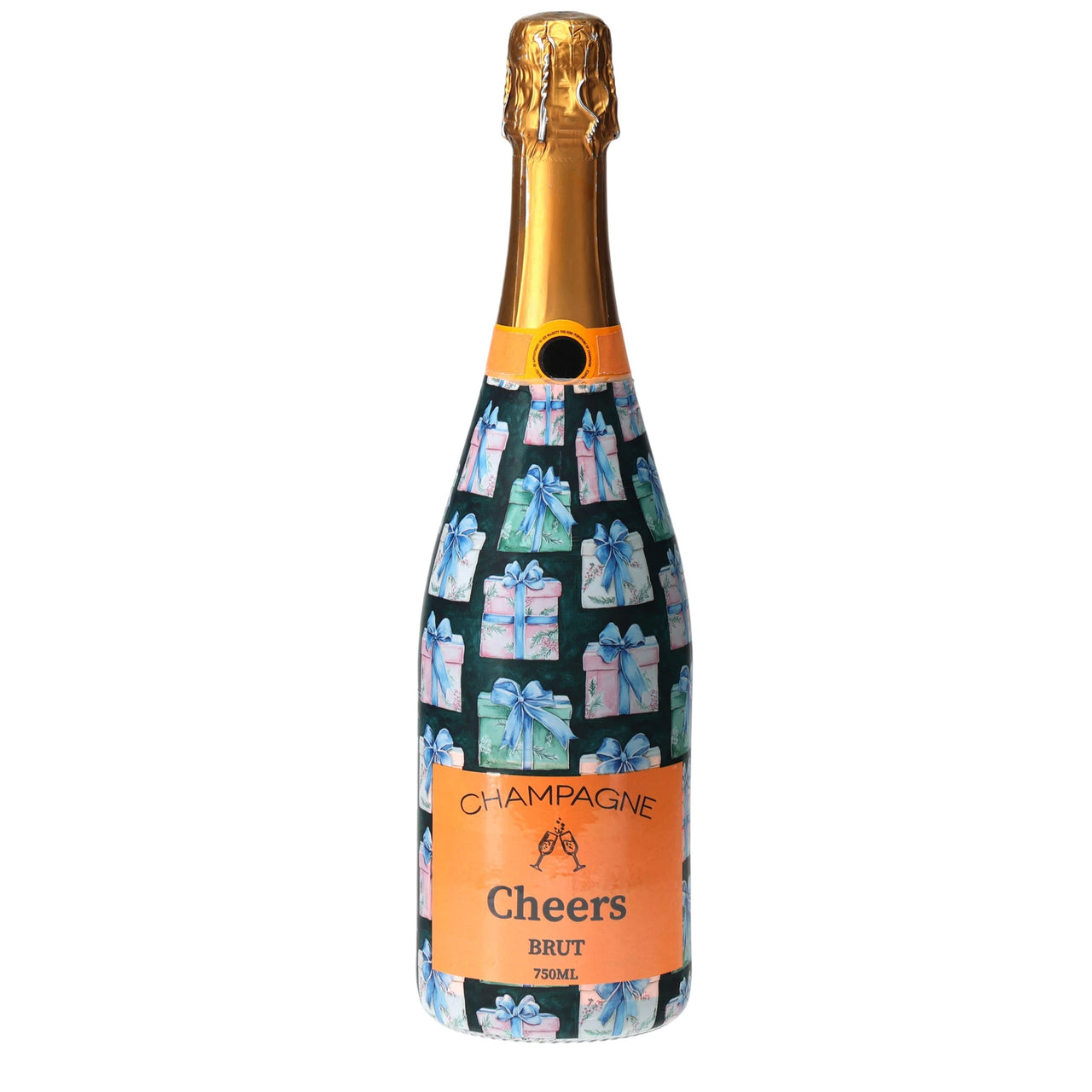 The Gift of Christmas Champagne Bottle Wrap