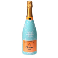 Thumbnail for Snowflakes Champagne Bottle Wrap