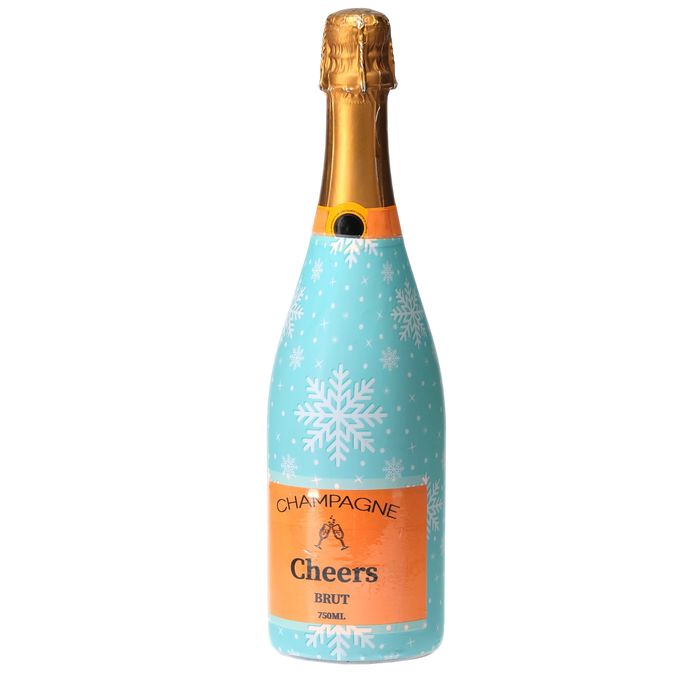 Snowflakes Champagne Bottle Wrap — 360 view