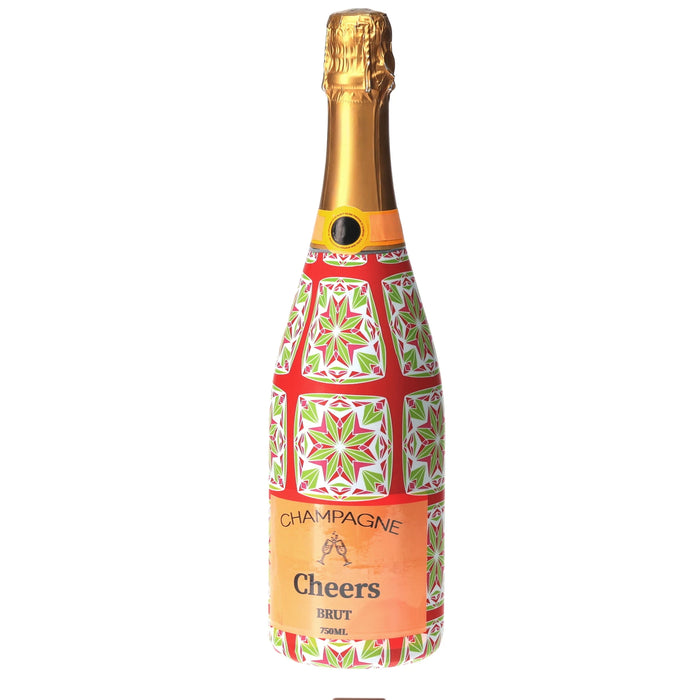 Holiday Kaleidoscope Champagne Bottle Wrap — 360 view