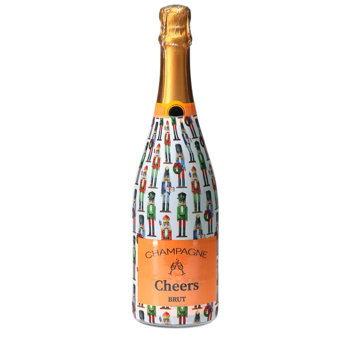 WH Hostess Nutcrackers Champagne Bottle Wrap — 360 view
