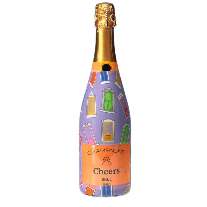 Notting Hill Doors Champagne Bottle Wrap — 360 view
