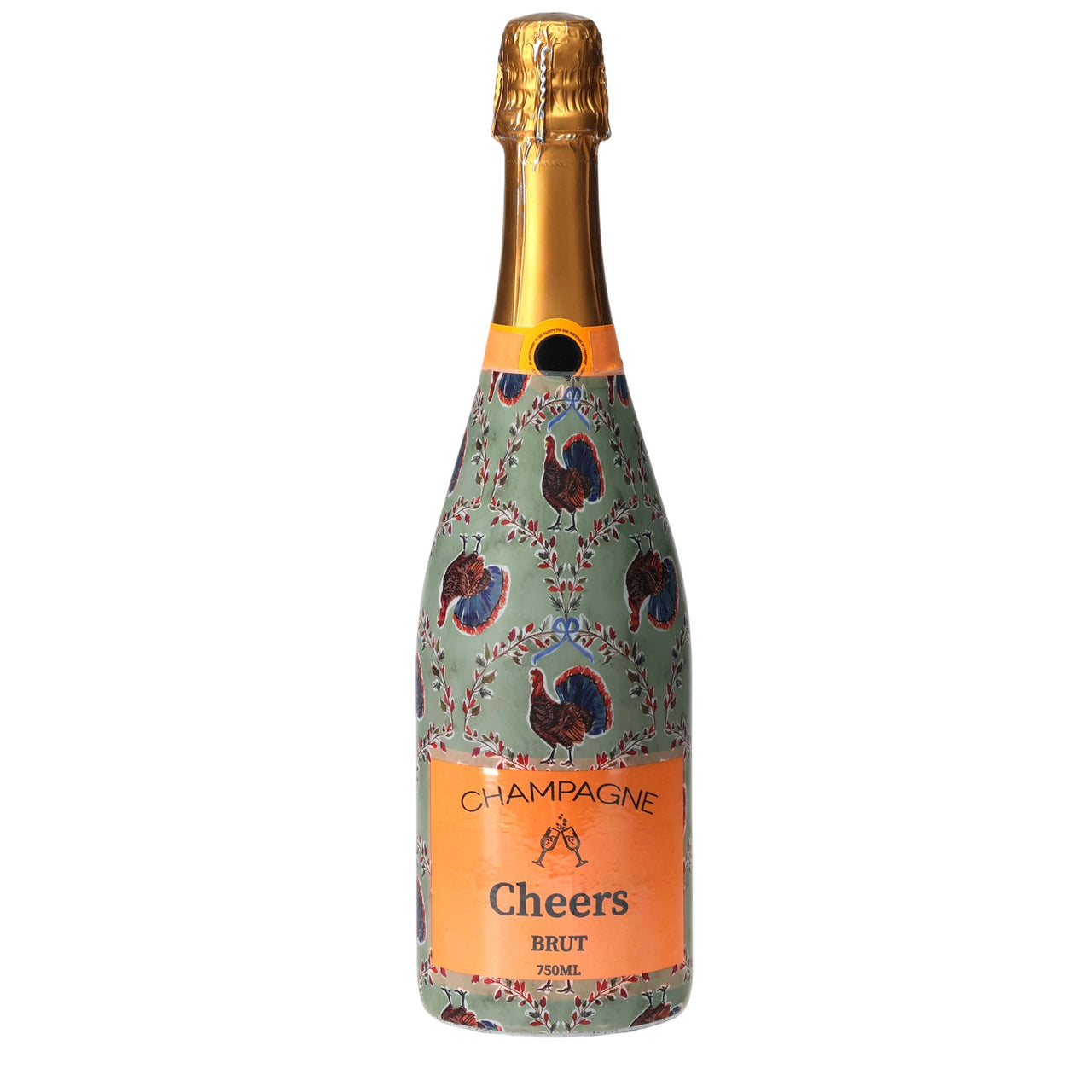 Autumn Turkey Trellis Champagne Bottle Wrap