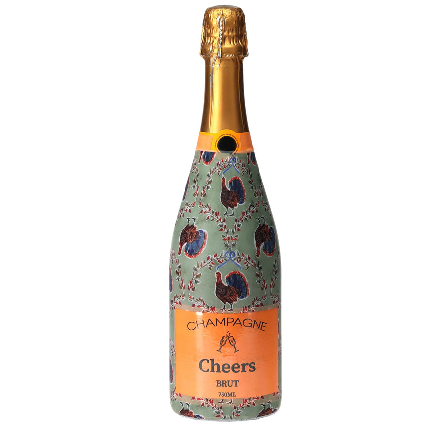 Autumn Turkey Trellis Champagne Bottle Wrap
