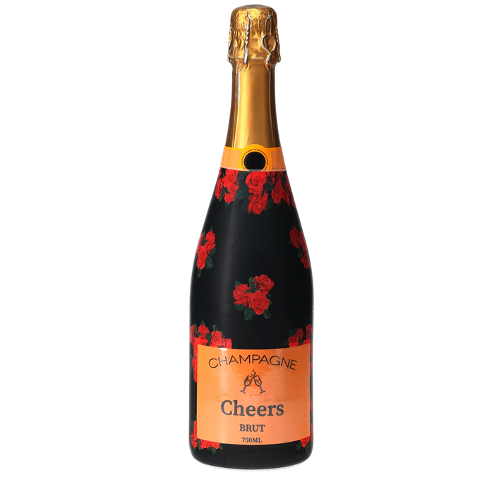 Crimson Roses Champagne Bottle Wrap — 360 view