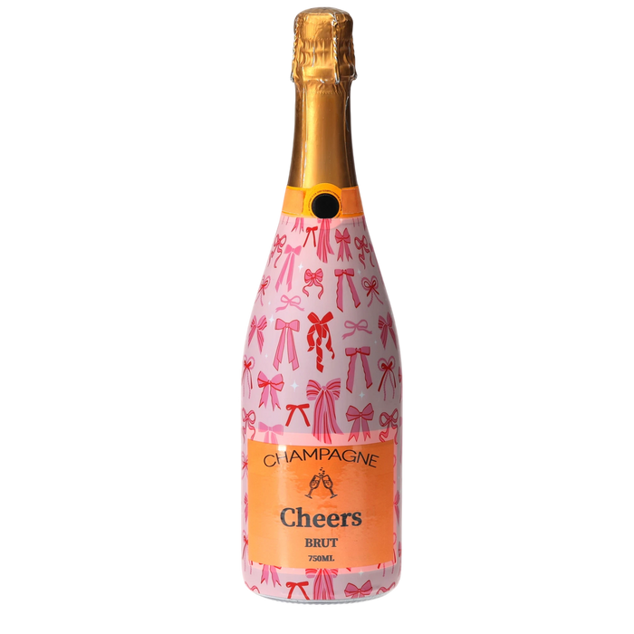 Pretty in Bows Champagne Bottle Wrap — 360 view